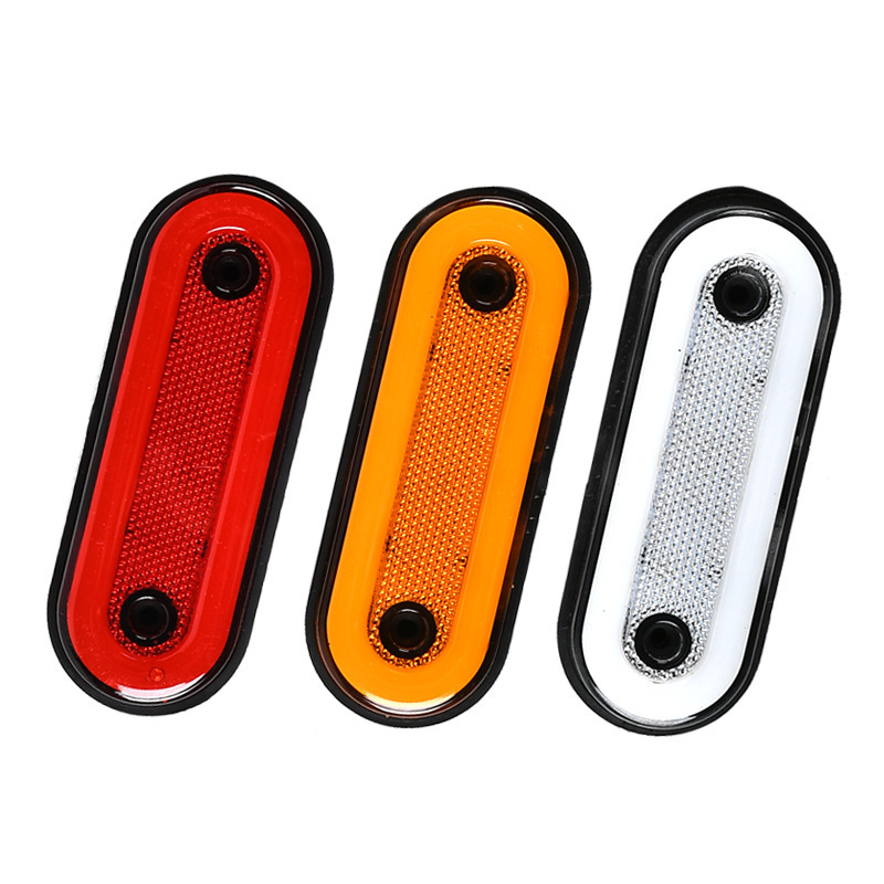 ضوء جنب بيضاوي نيون اصفر+احمر+ابيض 12-24V